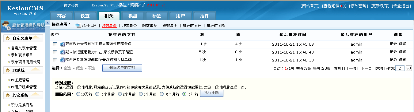 3、文档顶客(Digg)管理 第 4 张