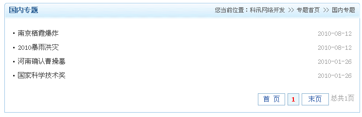 12、分页显示分类下的所有专题标签 第 1 张