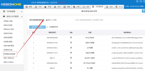 KESION(Net)产品V3.5新增微信公众号运营模板消息的说明 第 5 张